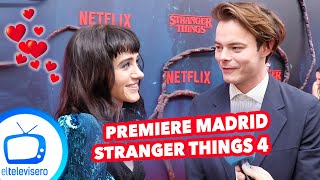 PREMIERE #StrangerThings4 on Spain: Charlie Heaton & Natalia Dyer talk about their RELATIONSHIP