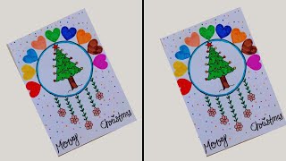 DIY simple and easy white paper christmas greeting card 2024,#trending#diy#christmas#greetingcard