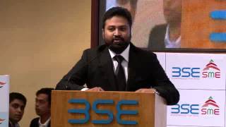 Shri Nikhil Gupta, MD, M.D Inducto Cast Limited speaking at 100th listing on BSE SME Platform