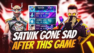 V Badge YouTuber Satvik Tried To Break My Streak 🤯 In Cs Rank Top 1 Lobby 😱 Garena Free Fire