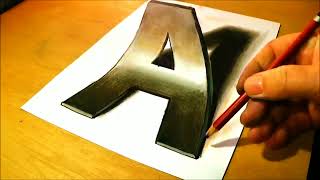 How to Draw Letter A | how to draw 3d | vamos art | drawing 3d