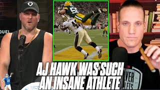 Pat McAfee Reacts To How INSANE Of An Athlete That AJ Hawk Was