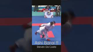 Amazing Ashi Barai Karate Fight _ WKF Steven Da Costa #shorts