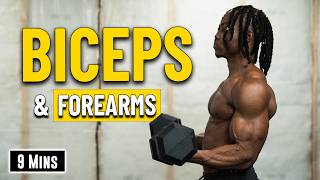 9 Mins Biceps & Forearms Finisher For Aesthetics | Dumbbell Build & Burn 25