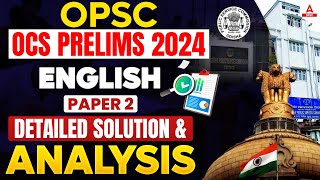 OCS Exam Analysis 2024 | English Paper 2 Exam Analysis | OCS Detailed Solution and Analysis