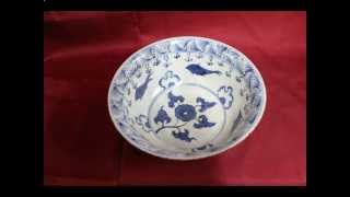 #14 Antique Chinese porcelain Ming dynasty bowl.avi