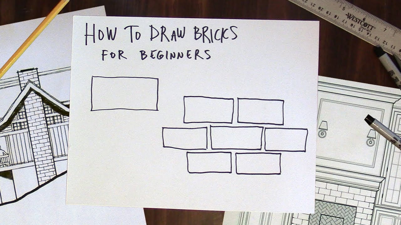 How To Draw Bricks For Beginners Youtube