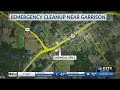 Emergency cleanup near Garrison for Hazmat spill