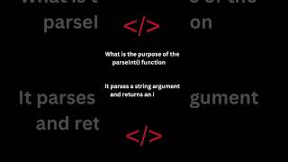 What is the purpose of the parseInt() function in JavaScript | HTML | CSS | JavaScript