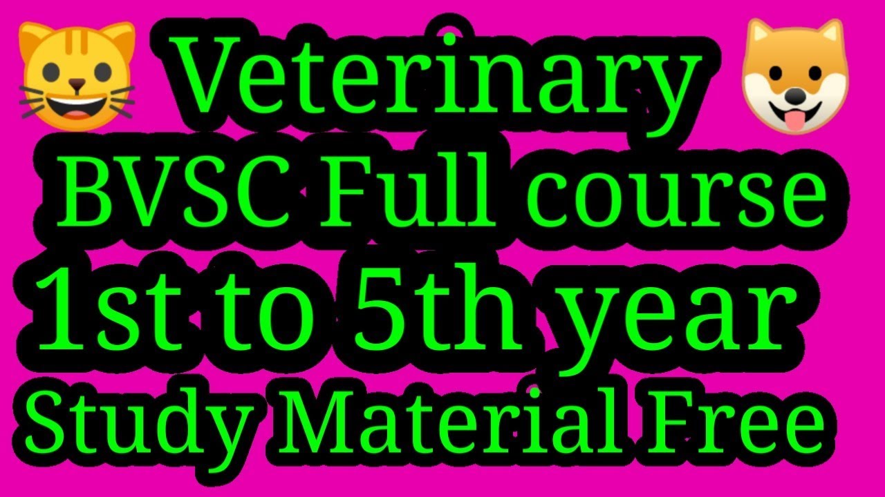 Must Watch Every Veterinary Student Study Material Online Free 1st Year ...