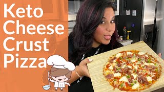5 min | Quick And Easy Keto Pizza | Cheese Crust Low Carb Keto Recipes
