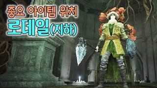 【엘든 링】 로데일(지하) 중요 아이템 위치 (흉조가 버려진 지하) -하수도-