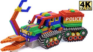 Most Creative - Make Coolest Police Car Monster Truck from Magnetic Balls (Satisfying) | MM 4K ASMR