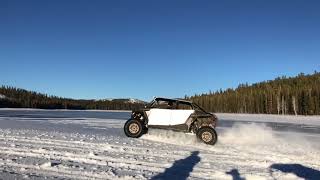 Snow donuts in the RZR Turbo