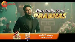 Radhe Shyam - World Television Premiere | Prabhas, Pooja Hegde | Sunday, 6 PM | Zee Telugu