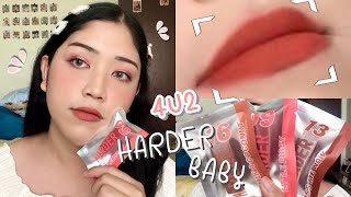 รีวิว+สวอช 4U2 Harder Baby ลิปมินิ! 21 เฉดสี สวยทุกสี ปังทุกสี | Brightbnp