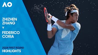 Zhizhen Zhang v Federico Coria Highlights | Australian Open 2024 First Round
