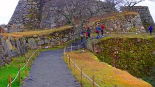 竹田城　立雲峡からも　紅葉　 スライド