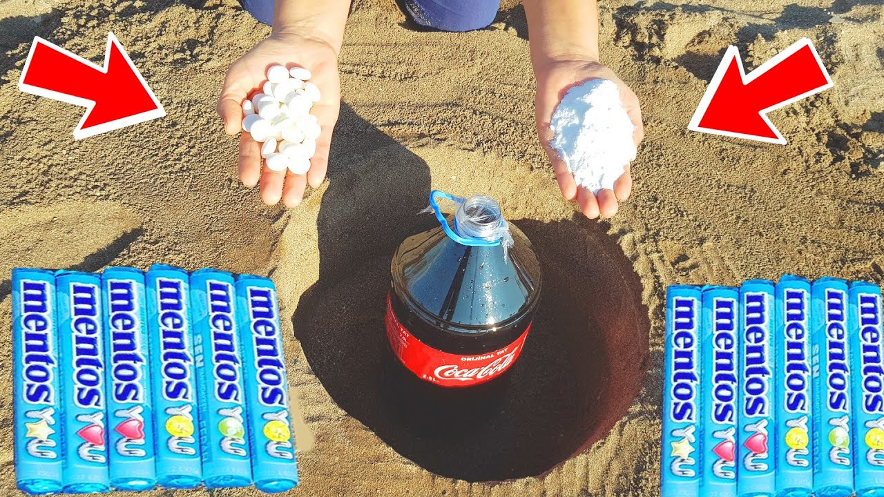 Volcano Eruption Coca Cola And Mentos Super Reaction 1 Youtube