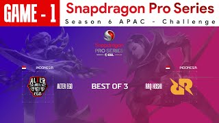 [Game - 1] Alter Ego vs RRQ Hoshi | Snapdragon Pro Series