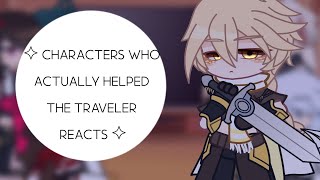 Characters who actually helped the Traveler react // MALE MC // AETHER ANGST