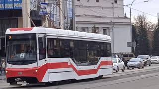 Екатеринбургские Трамваи 71-407-01 №034 по маршруту №2 и Tatra T3SU №132 по маршруту №8
