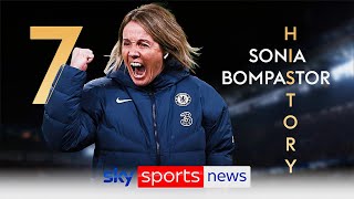 Sonia Bompastor reacts to making WSL history after becoming first manager to win opening seven games