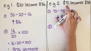 Real Numbers │ Percentage Increase and Decrease