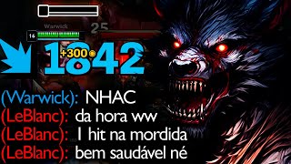 WARWICK NHAC KKKKKK É 1 MORDIDA E OS MAGUINHOS DO LOL CHORAM