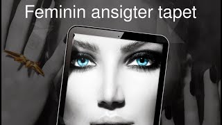 Feminin ansigter tapet