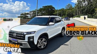 PRIMEIRO DIA no UBER BLACK de HYUNDAI CRETA 1.0 TURBO✅ rodei até ser bloqueado🤑