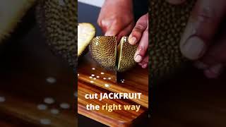 How to Cut a Jackfruit for Jackfruit Tacos and Jackfruit Curry #shorts