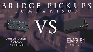 Seymour Duncan PEGASUS vs EMG 81 - Bridge Pickup Guitar Comparison / Demo