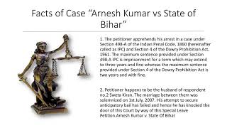 Arnesh Kumar vs State of Bihar | Full Case Detail and Case Insights including Facts, Judgement