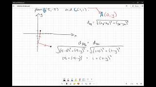 Find the point on the y axis equidistant from 5, 5 and 1,1