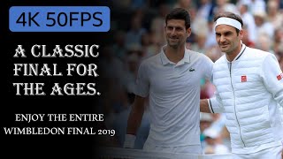 Roger Federer Vs. Novak Djokovic: Wimbledon 2019 Final | 4K 50FPS  #tennis #djokovic #rogerfederer
