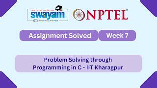 Problem Solving Through Programming In C Week 7 || NPTEL ANSWERS 2026 #nptel #nptel2026 #myswayam