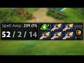 209% Spell Amp on Zeus in Dota 2