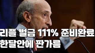 리플 벌금 111% 이미 준비완료 , SEC의 최종결정만 남았다