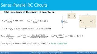 [EET 1025C - Fundamentals of AC Circuits] Series-Parallel RC Circuits Updated