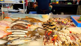 Malin Plaza Food Court PATONG BEACH Phuket 2022.  Meat, Fish, Pad Thai and more...