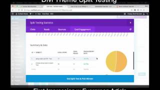 Divi Theme Split testing w evergreen article