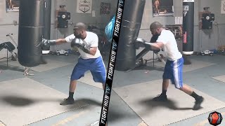 GARY RUSSELL JR HIGHLIGHTS TREMENDOUS SPEED BUSTING UP HEAVY BAG TRAINING FOR DEVIN HANEY