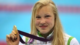 Olimpinė čempionė Rūta Meilutytė Dohoje (Katare) apdovanojimų ceremonija