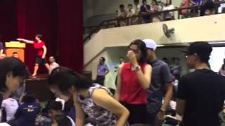 Hwa Chong Institution students collecting their A-Levels results