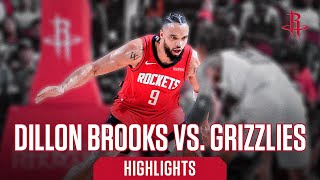 Highlights: Dillon Brooks 18 Points vs. Memphis Grizzlies 10-25-24 l Houston Rockets