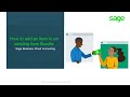 Sage Business Cloud Accounting (AME) - How to add an Item to an existing Item Bundle