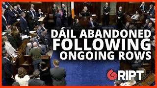 Dáil abandoned after chaos erupts