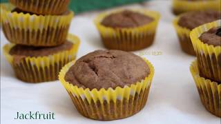 jackfruit muffins recipe | Healthy Jackfruit and wheat muffins for kids