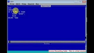 MAKE ODD/EVEN PROGRAM IN QBASIC |👓| SIMPLE CODING-#4